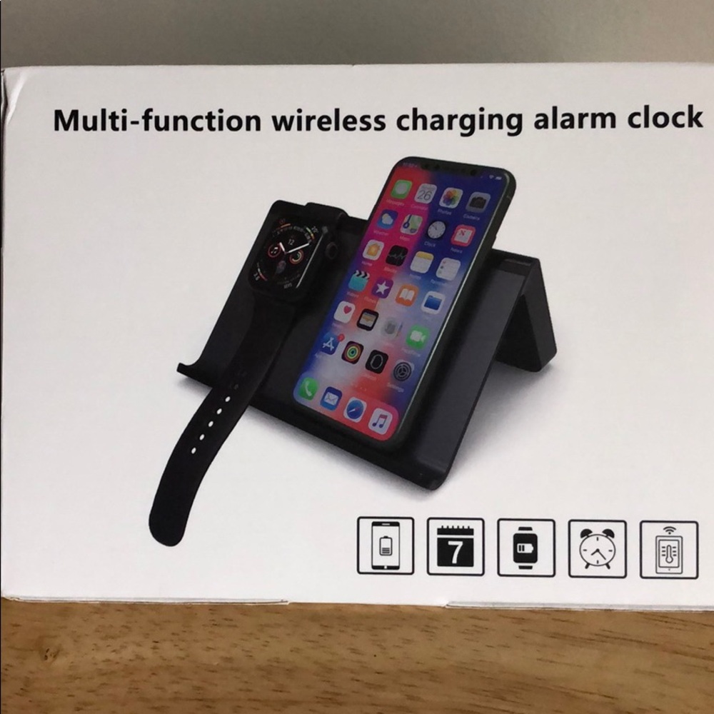 Multi-function wireless charging alarm clock.